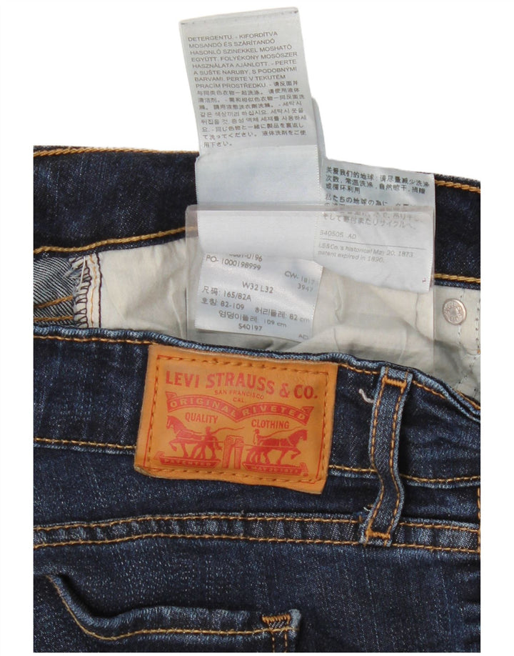 Levi's Dame 711 Skinny Jeans W32 L27 Blå Lyocell