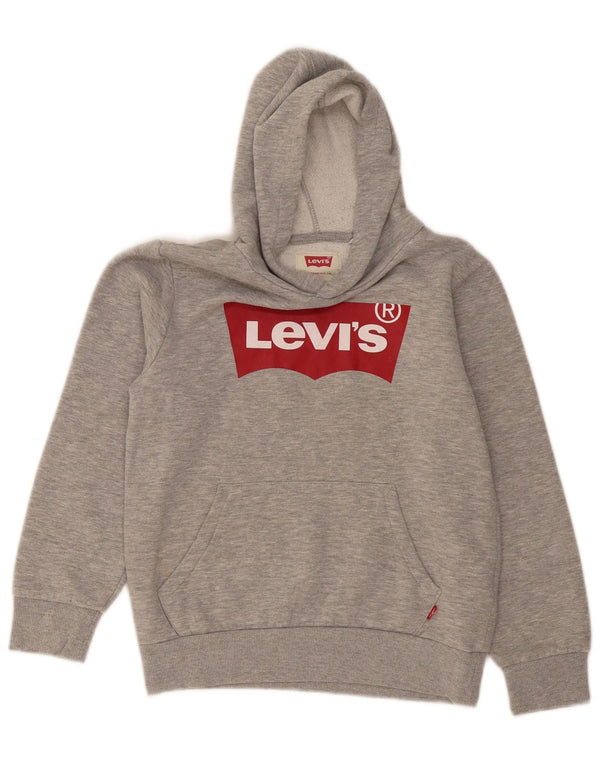 Levi's piger grafisk hættetrøje 11-12 år grå bomuld