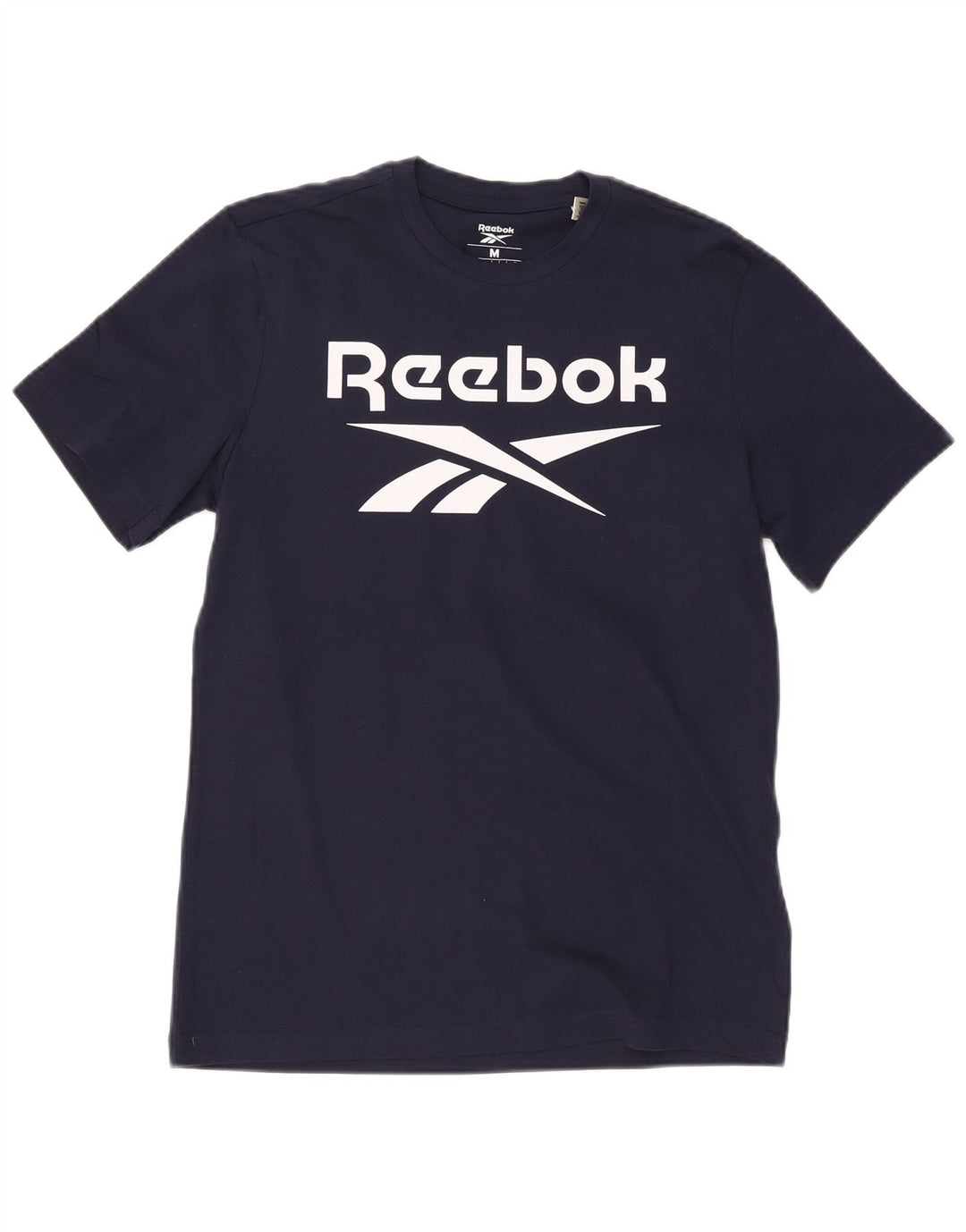 Reebok Herre grafisk T-shirt Top Medium Marineblå Bomuld