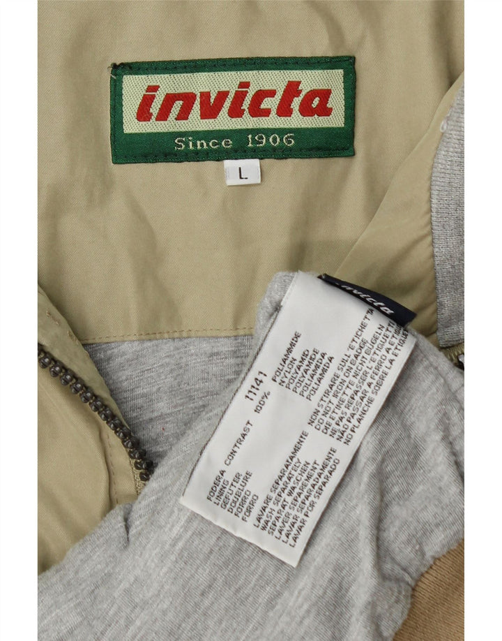 Invicta Herre Bomber Jacket UK 40 Stor Khaki Polyamid