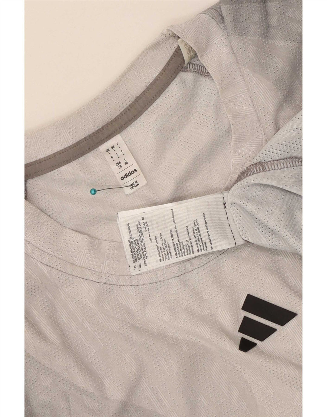 Adidas Herre T-Shirt Top Stor Grå Tie Dye Polyester