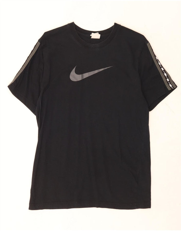 Nike Herre grafisk T-shirt Top Medium Sort Bomuld
