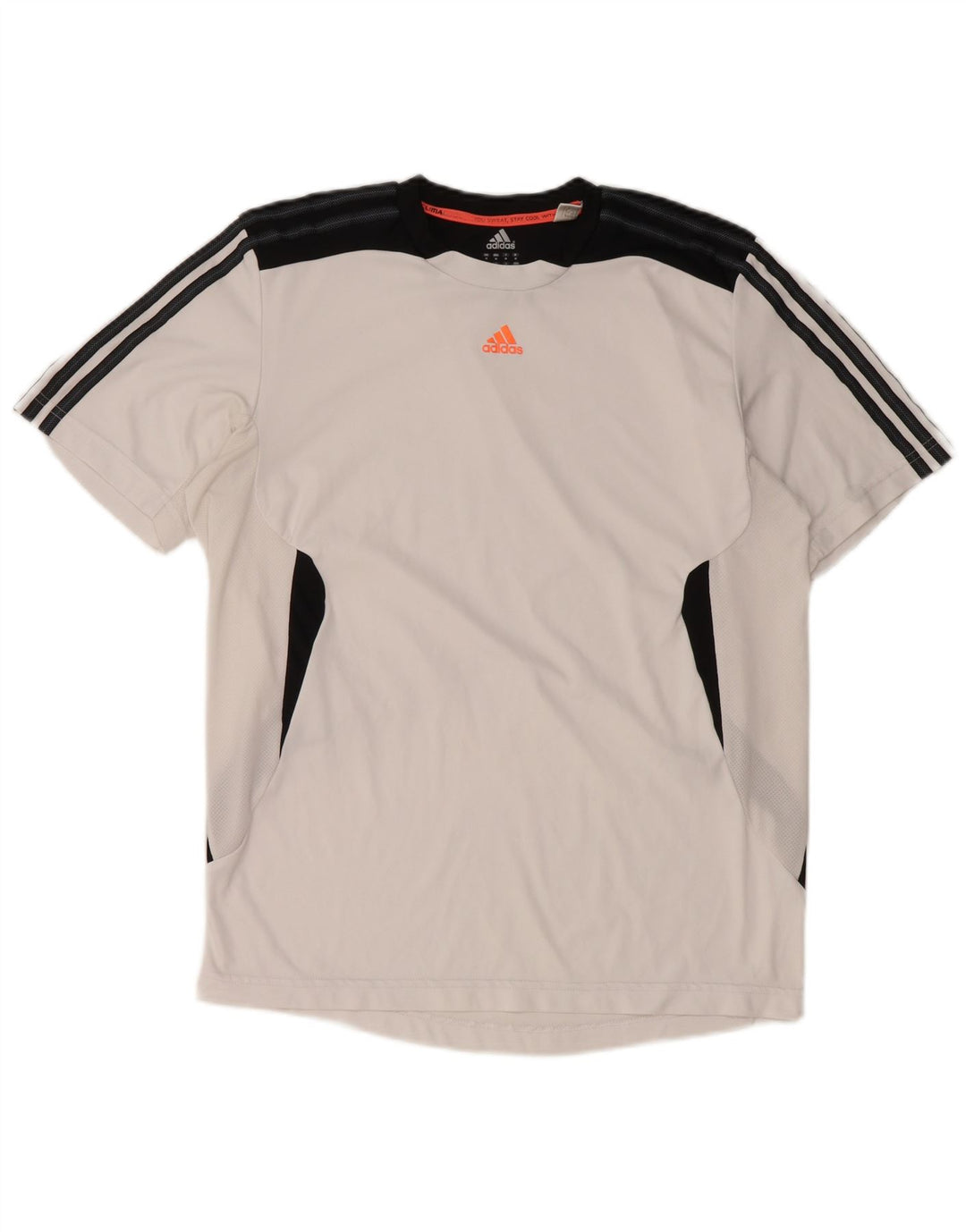 ADIDAS Herre Climacool T-Shirt Top Medium White Colourblock