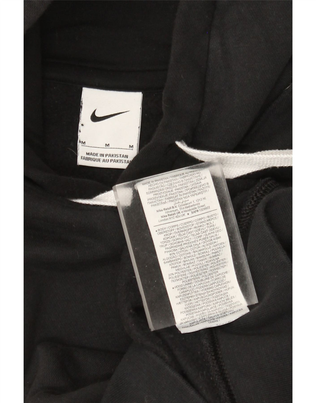Nike Herre hættetrøje Jumper Medium Sort Bomuld