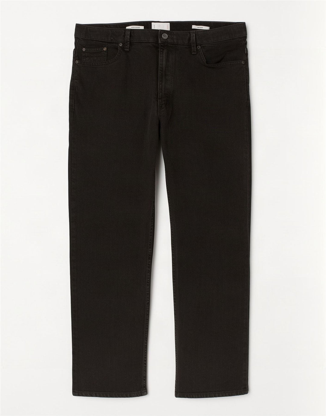 Marks & Spencer Herre Regular Fit Straight Jeans W38 L31 Sort Bomuld