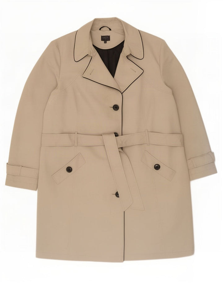 Marks & Spencer Trench Coat til kvinder UK 20 2XL Beige Polyester