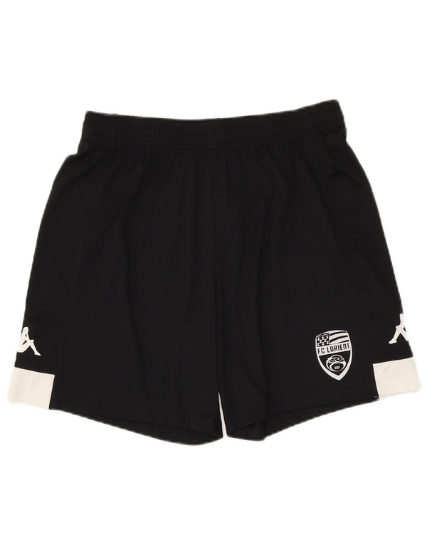 Kappa Boys FC Lorient grafiske sportsshorts 13-14 år XL Sort Colourblock