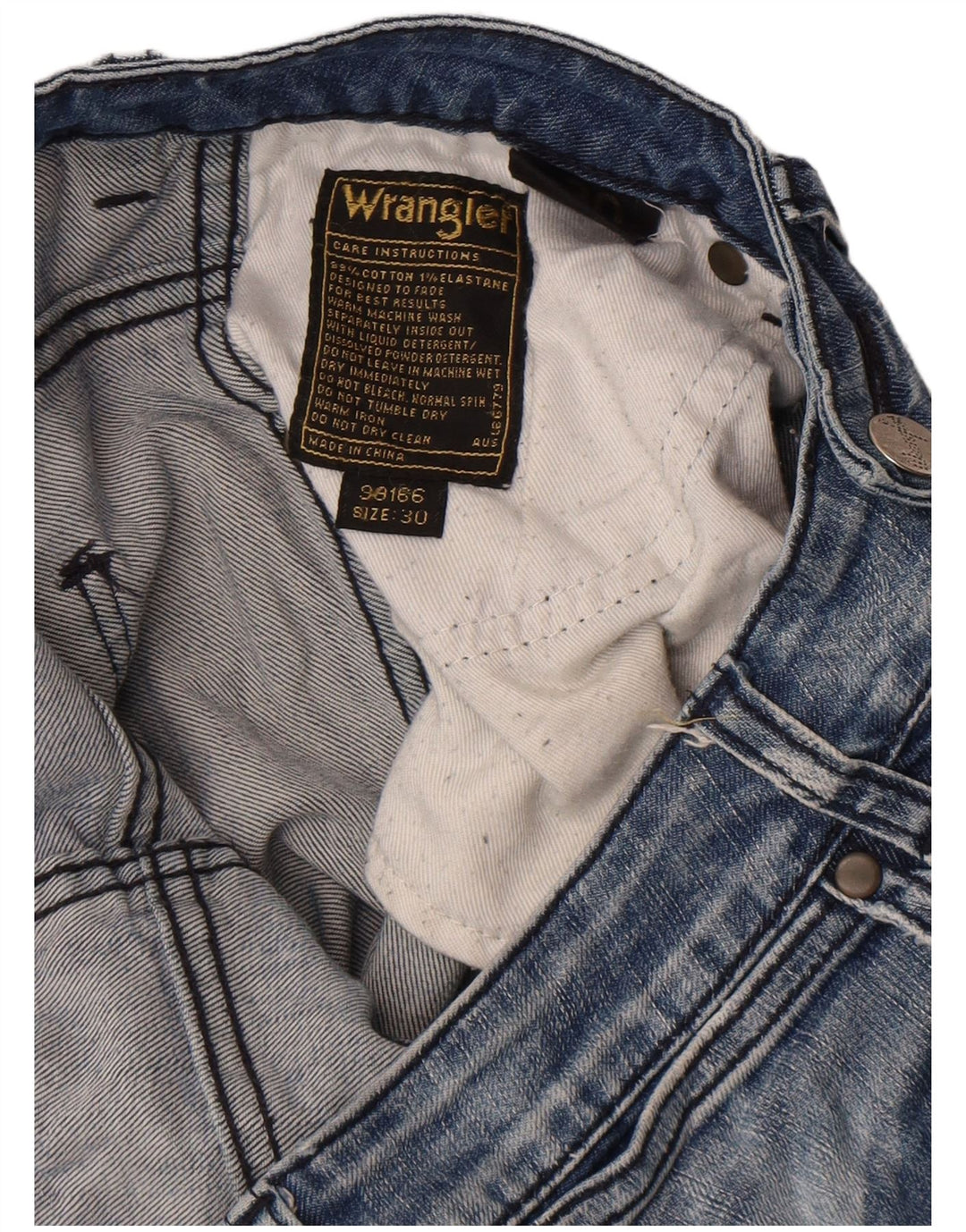 Wrangler skinny jeans til kvinder W30 L32 blå bomuld