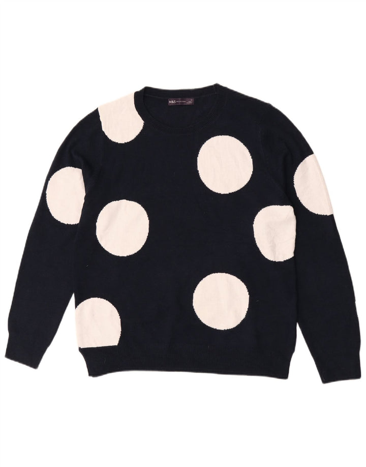 Marks & Spencer Dame sweater med rund hals DK 14 Stor marineblå
