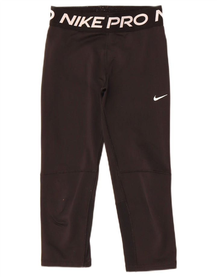 Nike piger Dri Fit grafiske leggings 12-13 år stor sort polyester