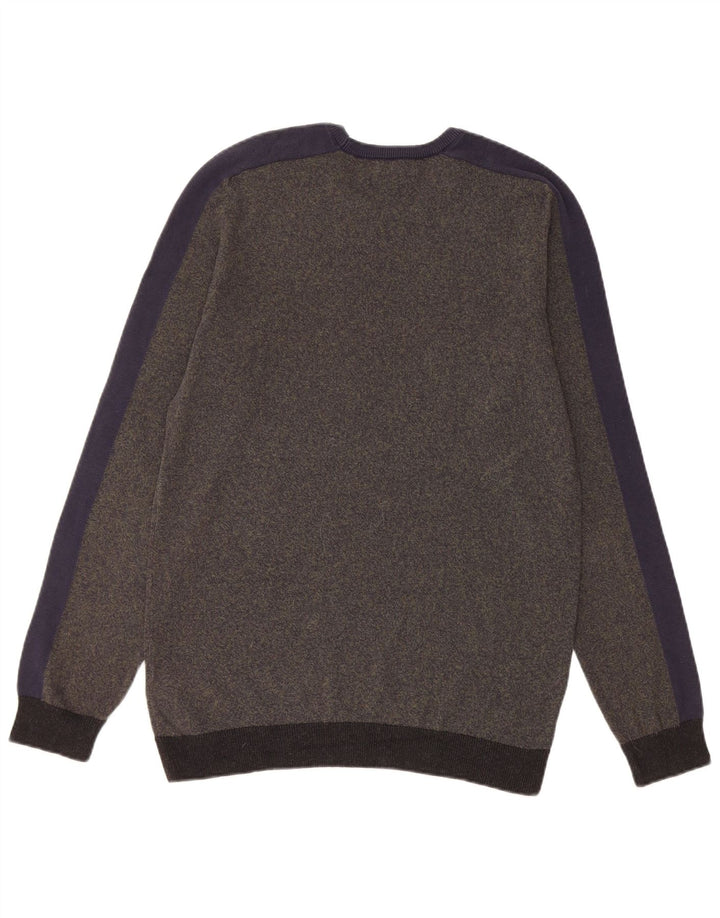 Marks & Spencer Herre sweater med rund hals, lille Khaki stribet bomuld