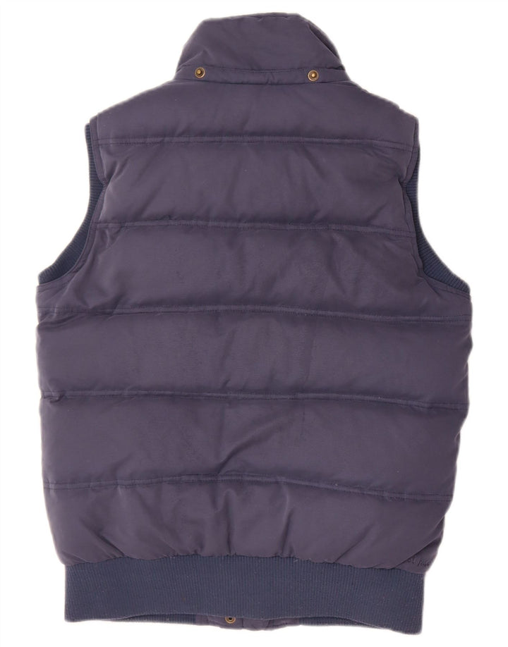 FAT FACE Womens Padded Gilet UK 10 Small  Navy Blue Polyester