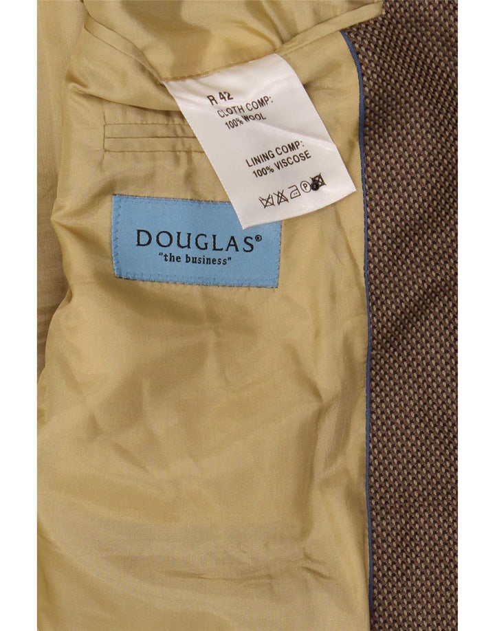 Douglas Herre 3-knaps blazerjakke UK 42 XL Brun Uld