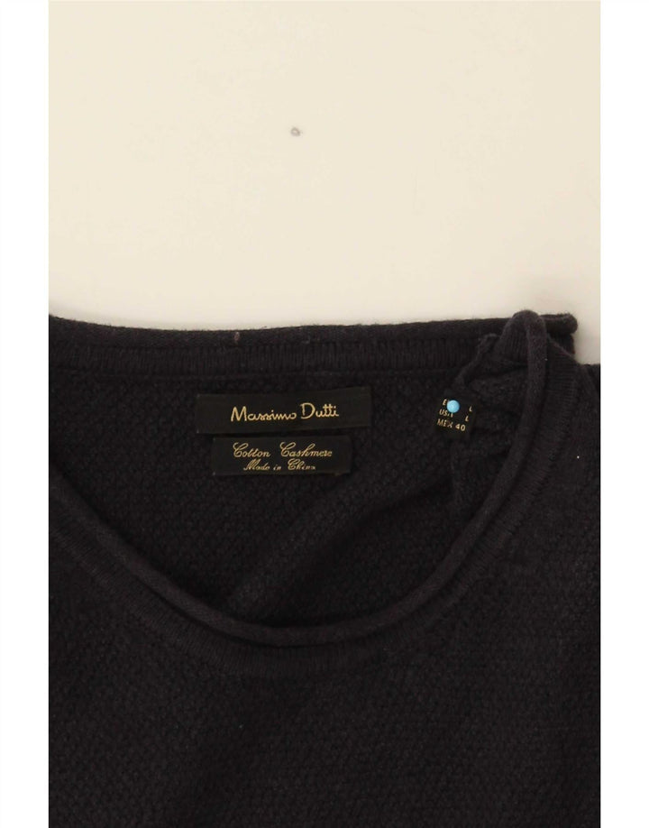 Massimo Dutti Herre Crew Neck Jumper Sweater Large Navy Blue Bomuld