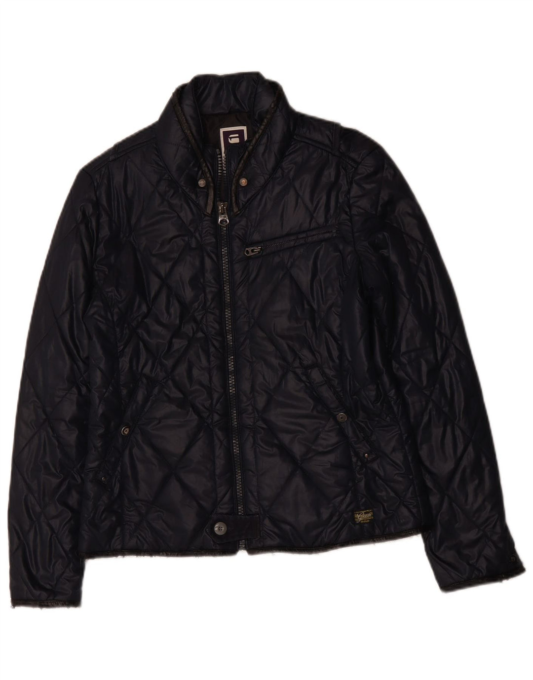 G-STAR Quiltet jakke til kvinder UK 16 Stor marineblå polyester