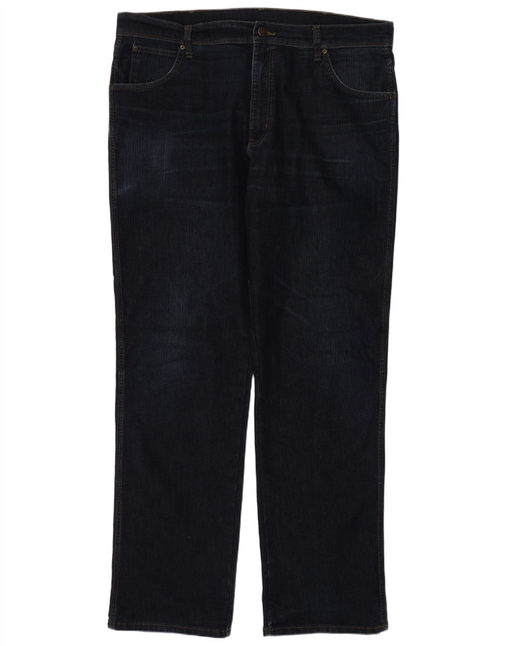 Wrangler Womens Regular Fit Straight Jeans W40 L34 Marineblå Bomuld