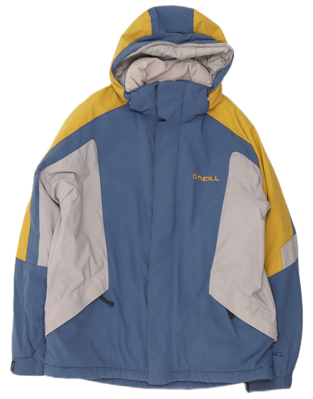 O'Neill Herre grafisk hætte skijakke UK 38 Medium Blue Colourblock Nylon