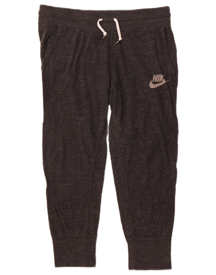 Nike Dame Capri Træningsdragt Bukser Joggers UK 14 Medium Grey Flecked