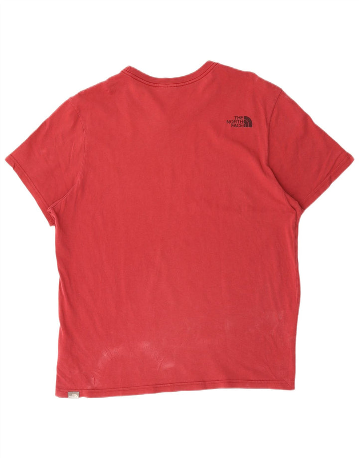 The North Face Herre Grafisk T-Shirt Top Stor Rød Bomuld