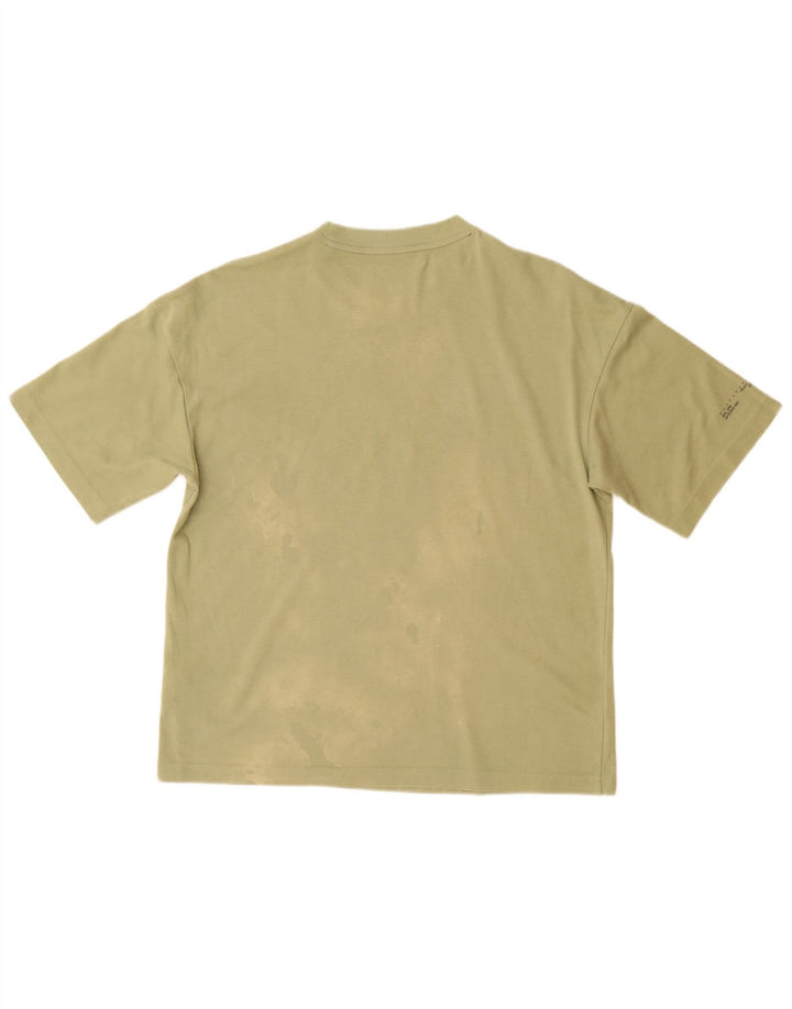 ADIDAS Herre Loose Fit T-Shirt Top Lille Grøn Bomuld