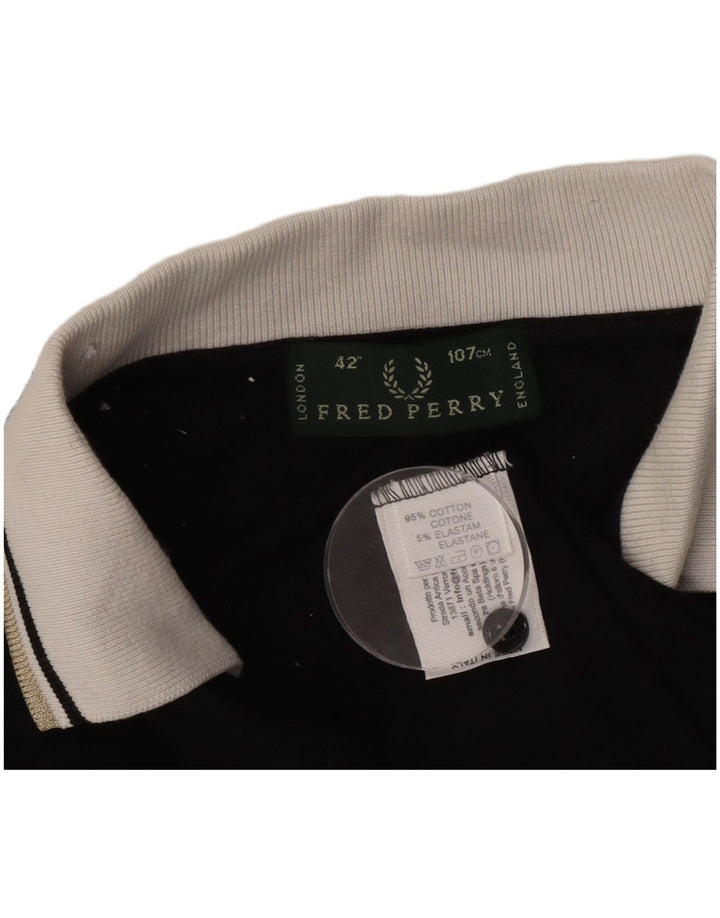 Fred Perry Herre poloshirt Medium Sort Colourblock Bomuld