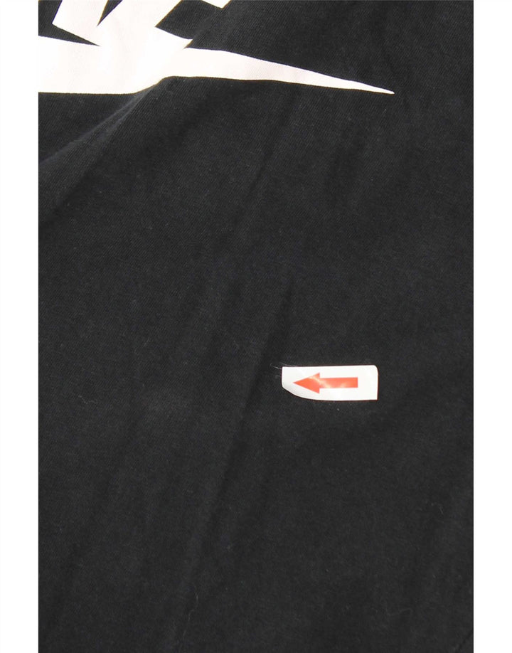 Nike Dame Grafisk Top Langærmet UK 10 Small Black Bomuld