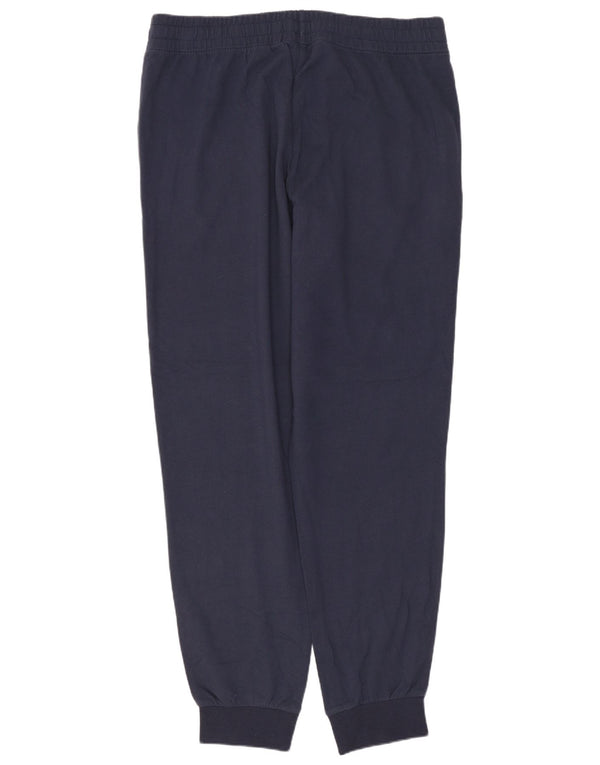 EMPORIO ARMANI Mens Graphic Tracksuit Trousers Joggers XL Navy Blue Cotton