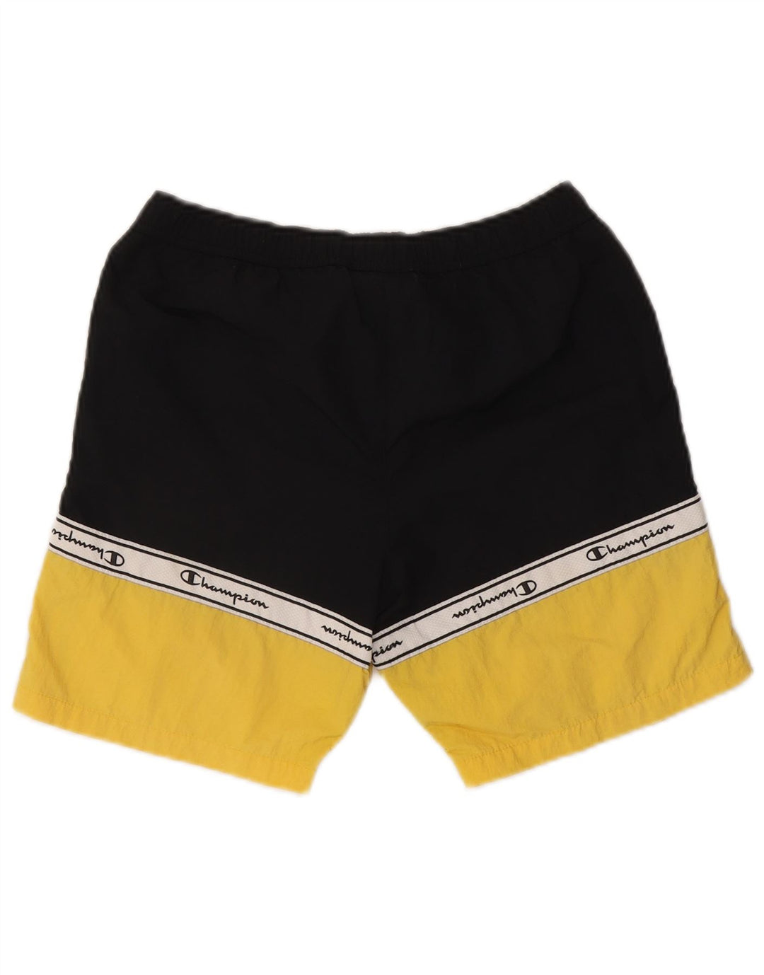 CHAMPION Boys Swimming Shorts 13-14 Years XL Black Colourblock Polyester