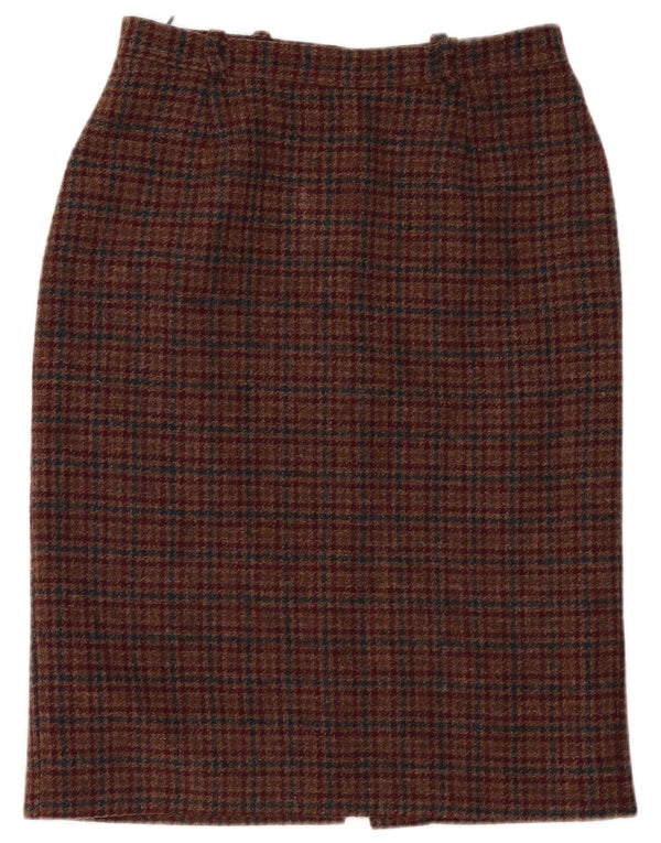 St. Bernard Blyantnederdel til kvinder UK 16 Large W32 Brown Houndstooth Wool