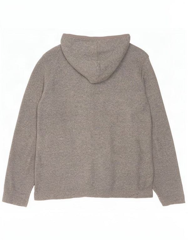 Gap Dame Hætte Oversized Fleecejakke UK 10 Lille Grå Polyester