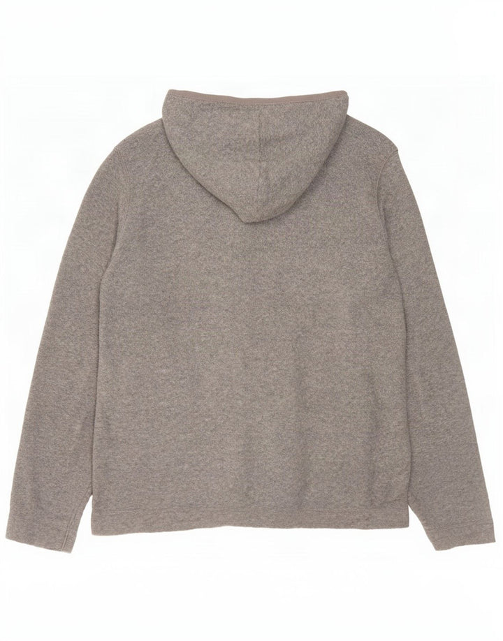 Gap Dame Hætte Oversized Fleecejakke UK 10 Lille Grå Polyester