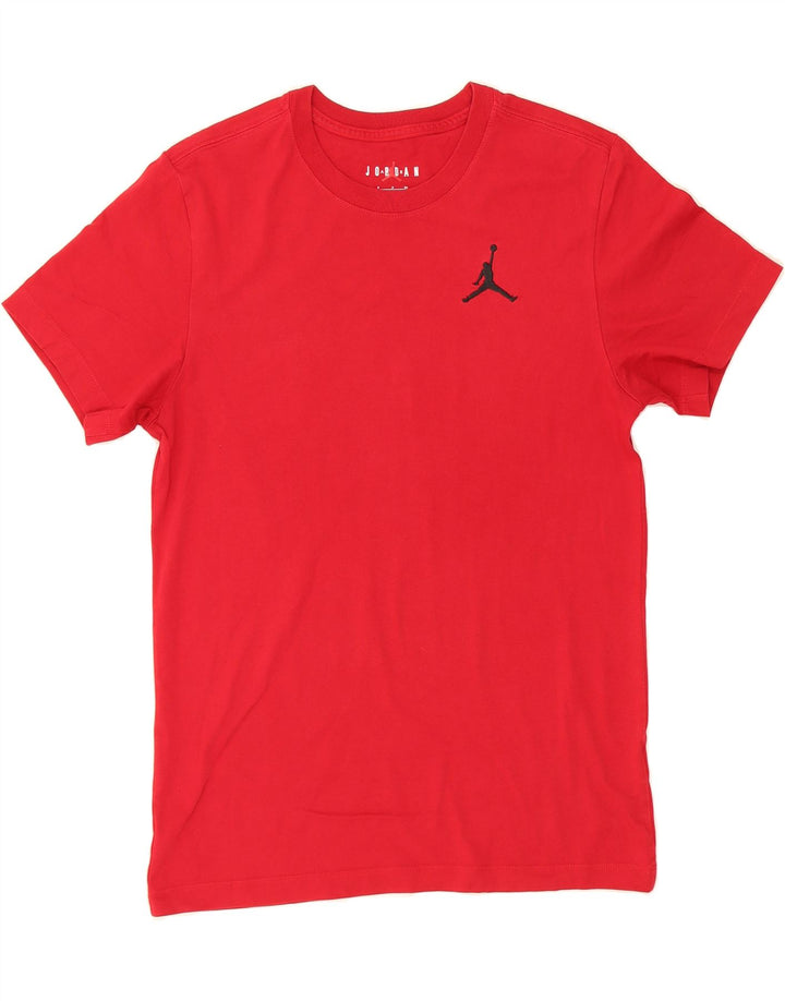 JORDAN Mens Graphic T-Shirt Top Small Red Vintage Jordan and Second-Hand Jordan from Messina Hembry 