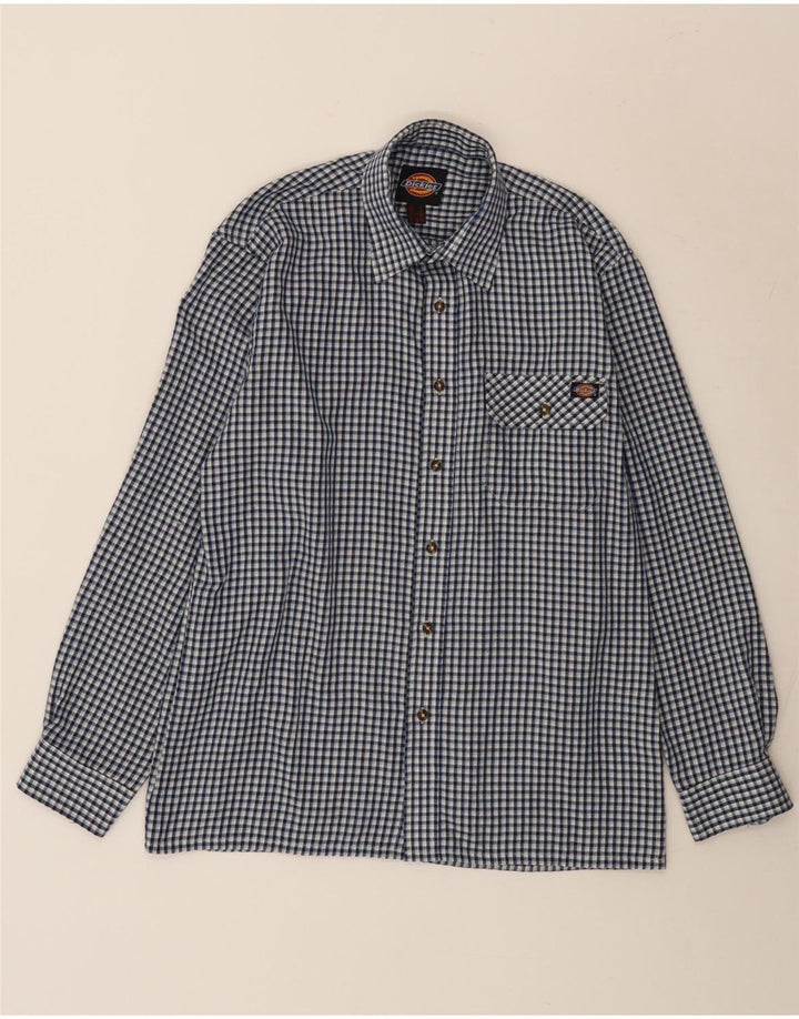 Dickies Herreskjorte Medium Blue Gingham Polyester