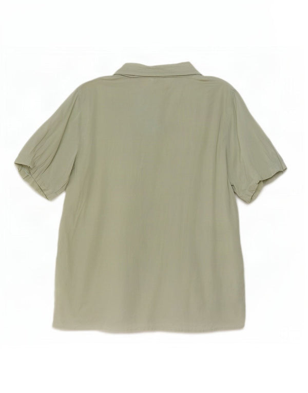 Padovanelle Dame Kortærmet Bluse IT 50 XL Grøn Blomster