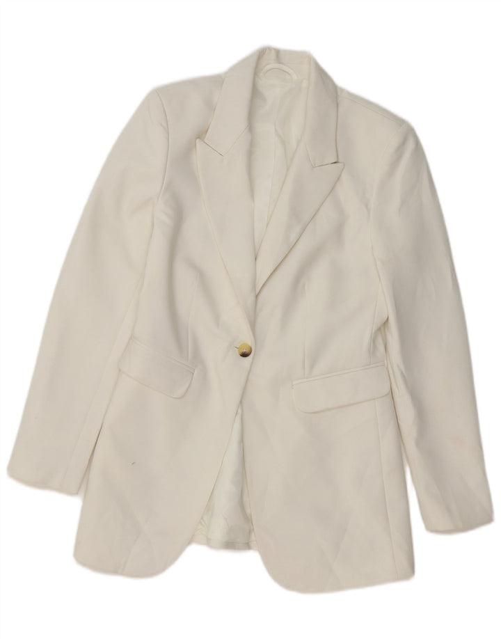 MARKS & SPENCER Dame London 1-knaps blazerjakke UK 6 XS Hvid