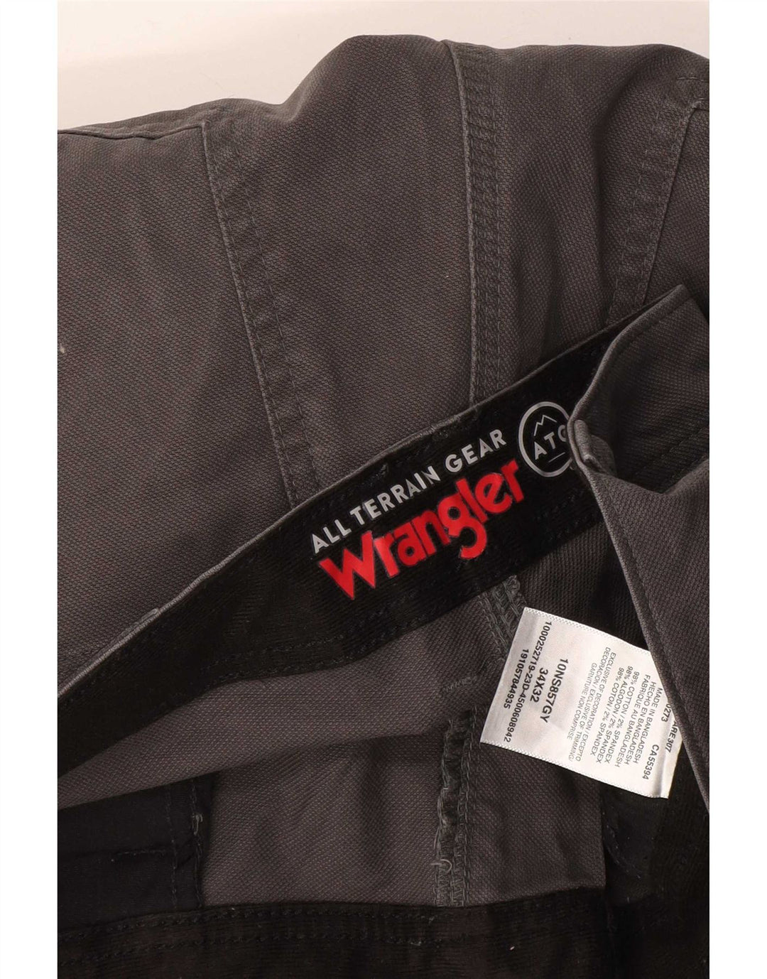 Wrangler Straight Cargo bukser til mænd W34 L32 Grå bomuld