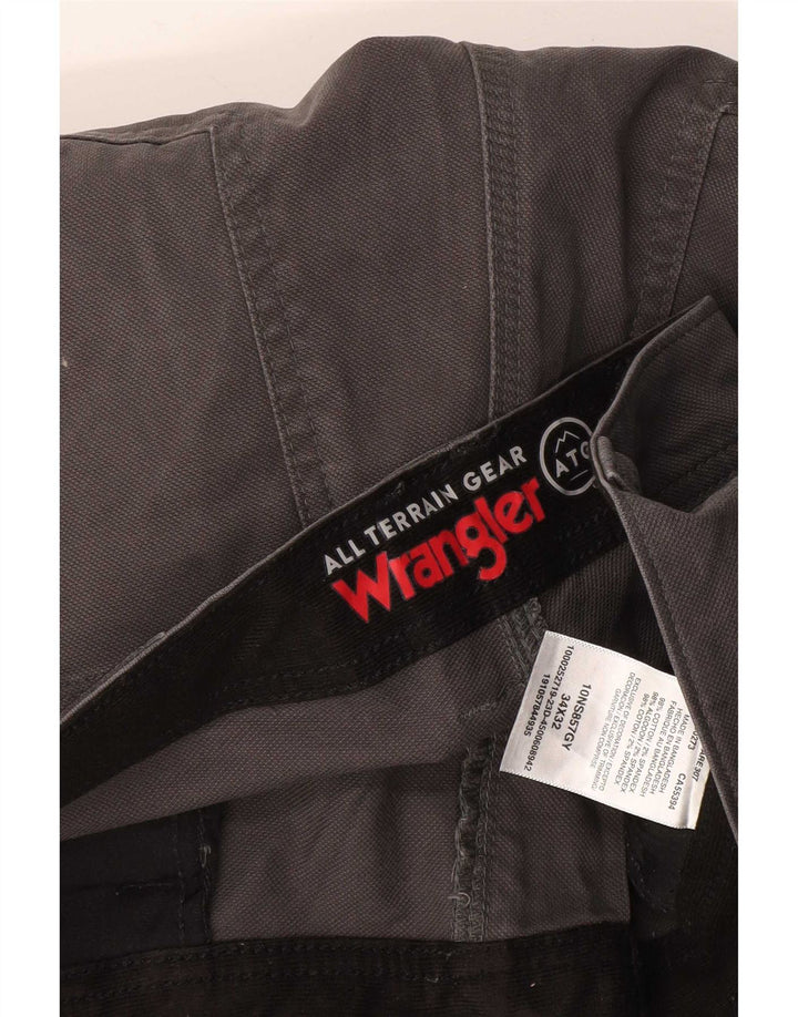 Wrangler Straight Cargo bukser til mænd W34 L32 Grå bomuld