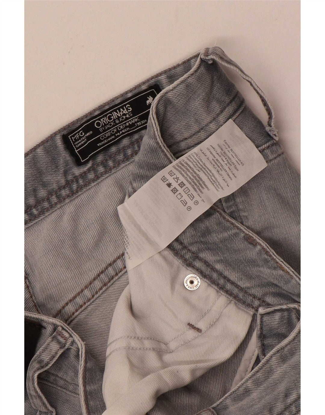 Jack & Jones Herre Tim Slim Jeans W30 L34 Grå Bomuld