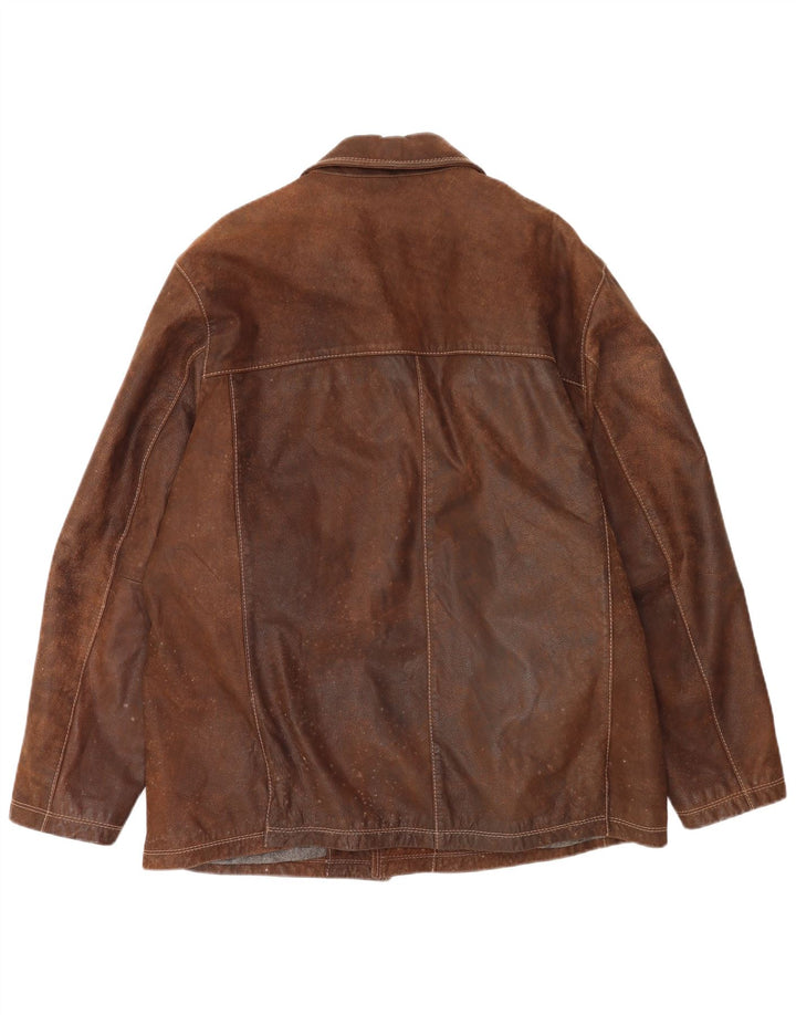 Strellson Herre Læderjakke IT 56 3XL Brun Læder