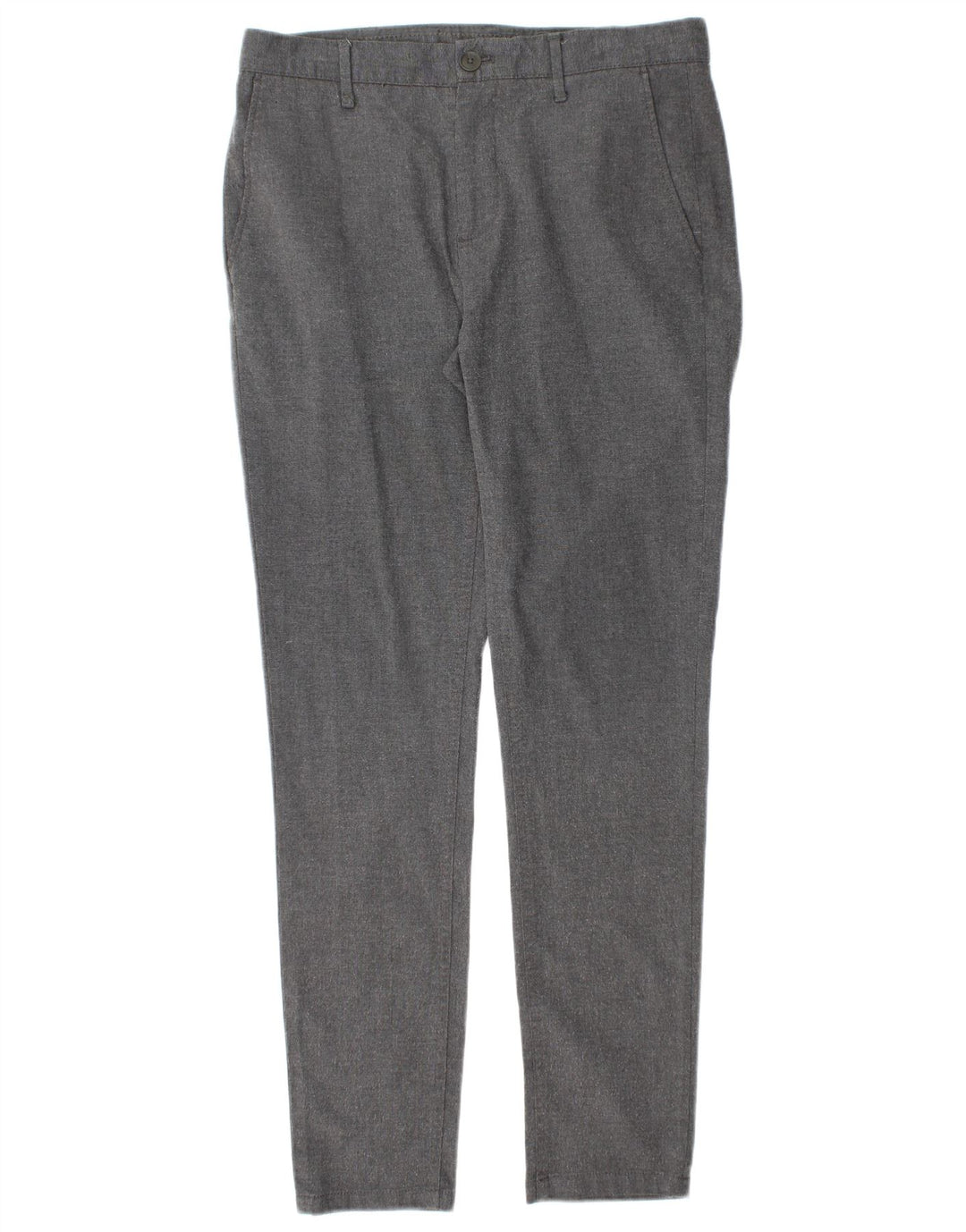 Zara Herre Slim Chino Bukser EU 40 Medium W31 L30 Grå Polyester
