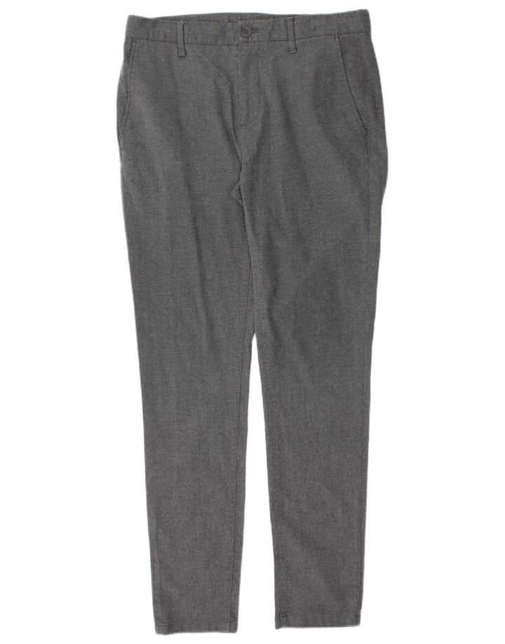 Zara Herre Slim Chino Bukser EU 40 Medium W31 L30 Grå Polyester