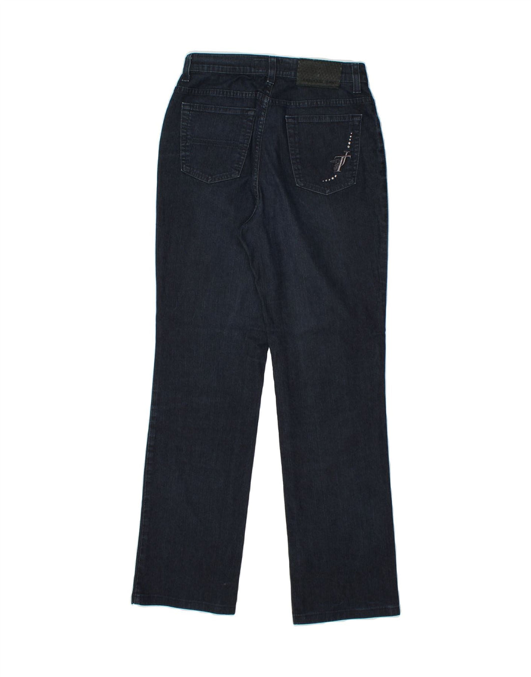 TRUSSARDI Womens Straight Jeans W28 L30 Navy Blue Cotton Vintage Trussardi and Second-Hand Trussardi from Messina Hembry 