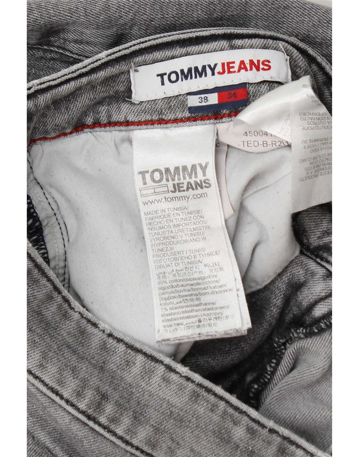 Tommy Hilfiger Herre Distressed Slim Jeans W38 L34 Grå Bomuld