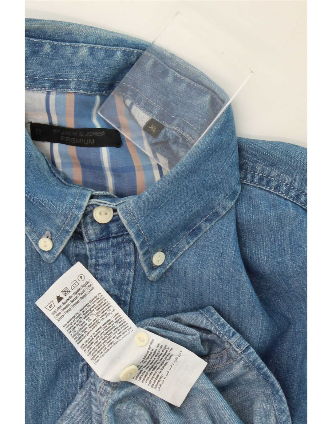 Jack & Jones Herre Denim Shirt XL Blå Bomuld