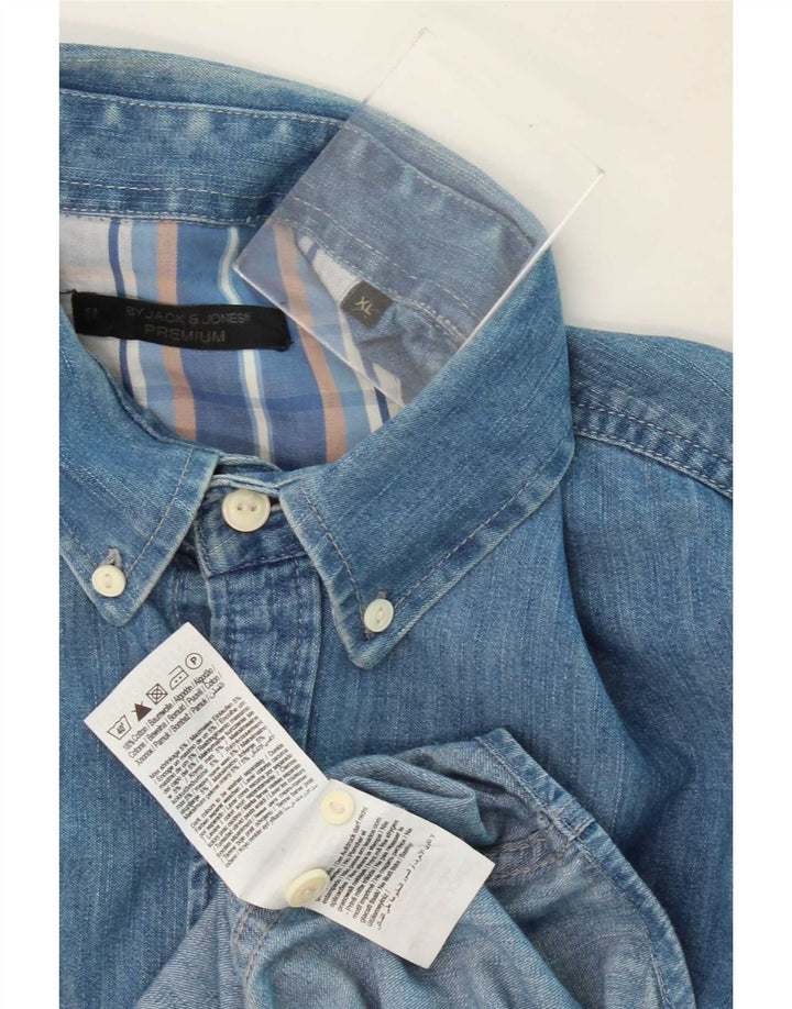 Jack & Jones Herre Denim Shirt XL Blå Bomuld