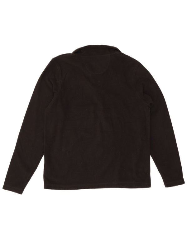 Pierre Cardin Fleece Jumper med lynlås til mænd Medium Sort Colourblock