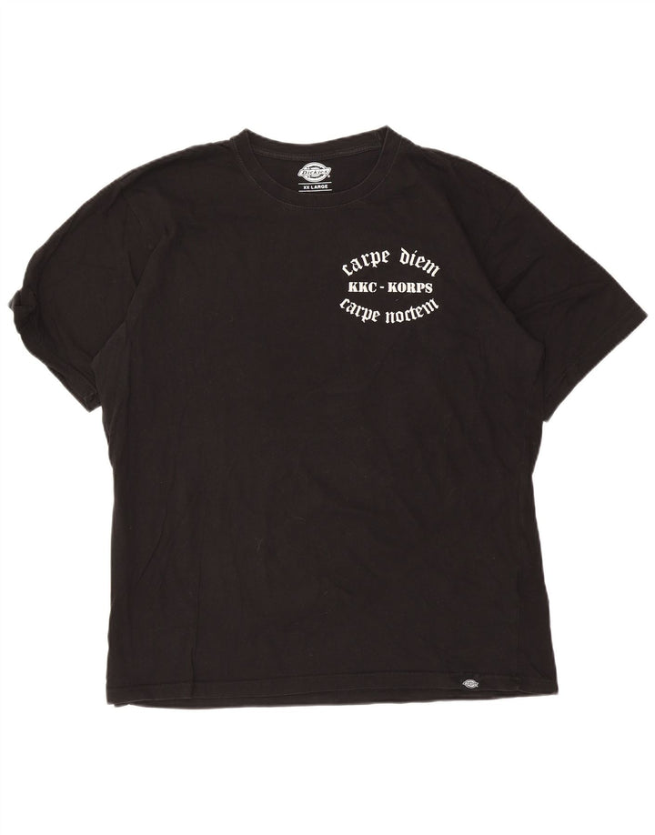 Dickies Herre Grafisk T-Shirt Top 2XL Sort Bomuld