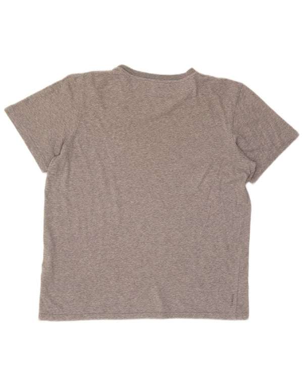Adidas Herre T-Shirt Top Stor Grå Flecked Bomuld
