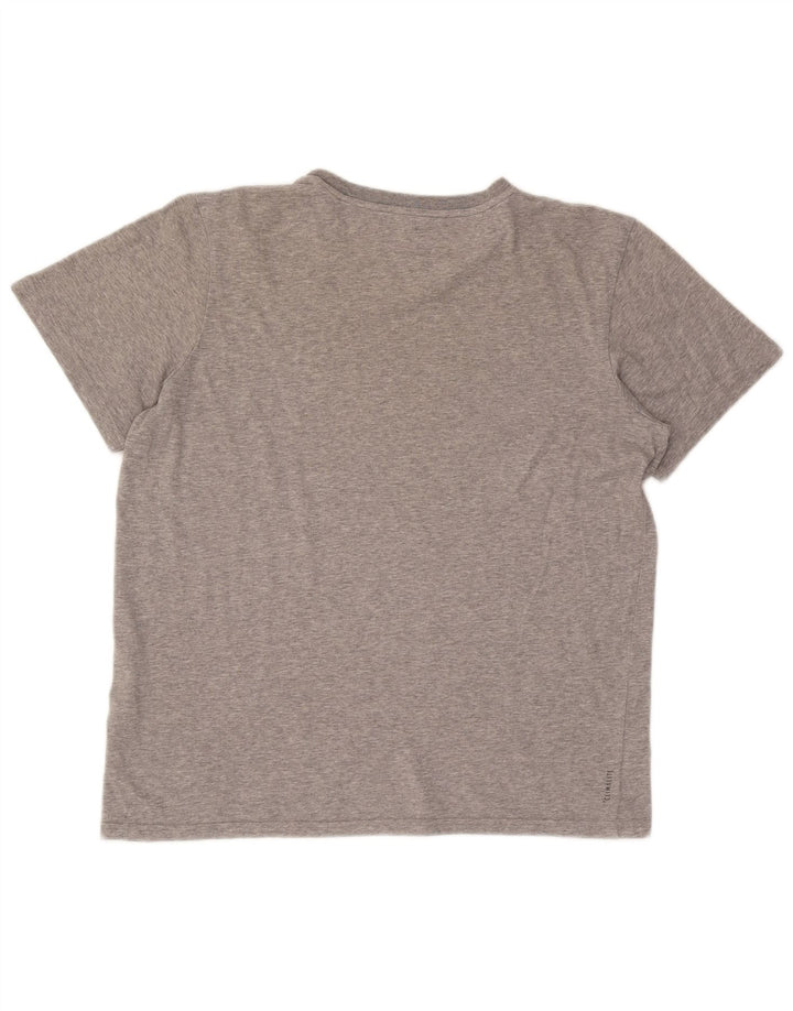 Adidas Herre T-Shirt Top Stor Grå Flecked Bomuld