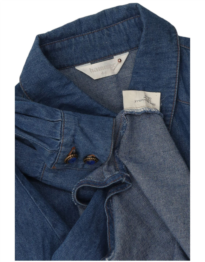 Hammer Dame Oversized Denim Shirt EU 46 XL Blå Bomuld
